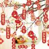 16PCS Spring Festival Blessing Card Hanging Ornament Potted Plant Decoration  Snake New Year Decor
