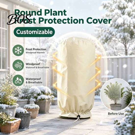 Cold Proof Garden Tree Cover Winter Plant Protection Cover, Frost Cloth with Zipper And Drawstring, Reusable Protective Shrub Covers Freeze for Fruit