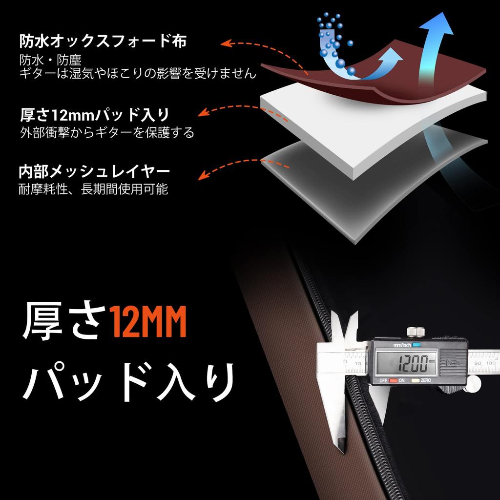 CAHAYA 6 карманов дюймовая сумка для акустической гитары водонепроницаемая ткань Оксфорд улучшенный мягкий чехол для акустической гитары тип рюкзака большая емкость 6 карманов плечо