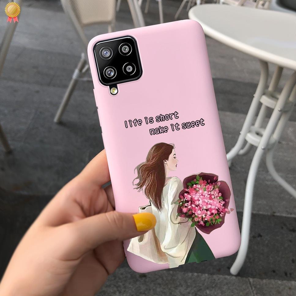 For Samsung Galaxy A12 A42 Case Cute Cartoon Soft Silicone Bumper Cover For SamsungA12 Funda Samsung A12 A42 A 12 42 Phone Case