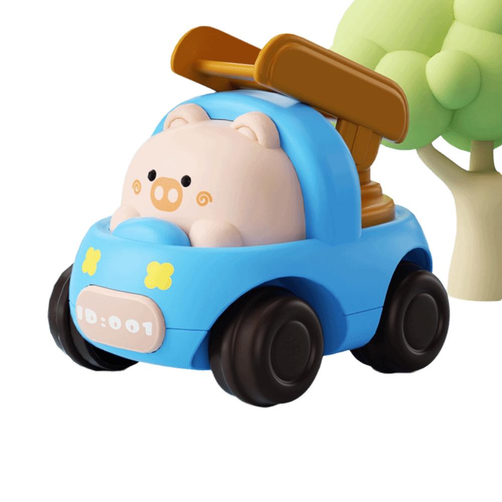 Soft Rubber Engineering Car Toy High Quality Inertia Toy Car Animal Modeling Toy Car Kids Gift