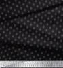 Soimoi Черная японская креп-сатиновая ткань с художественным геометрическим напечатанным рисунком 1 метр 42 дюйма