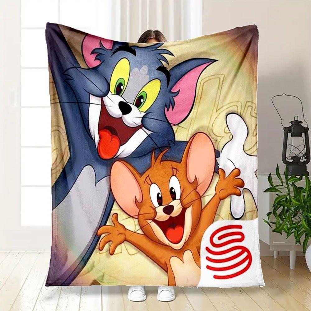Tom & Jerry Cartoon Phone Case Cover for iPhone Samsung LG Google PixelBlanket Flannel Throw Blanket for Sofa, Bed, Travel, Camping, Office