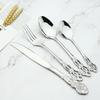 24 шт./6 комплектов королевской посуды, набор из нержавеющей стали, винтажные ложки, вилки, ножи, домашняя кухня, западный ужин, столовое серебро, посуда, подарок