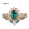 Jewelry Accessories Zircon Rings Green Crystal Rings New Finger Ring  Women