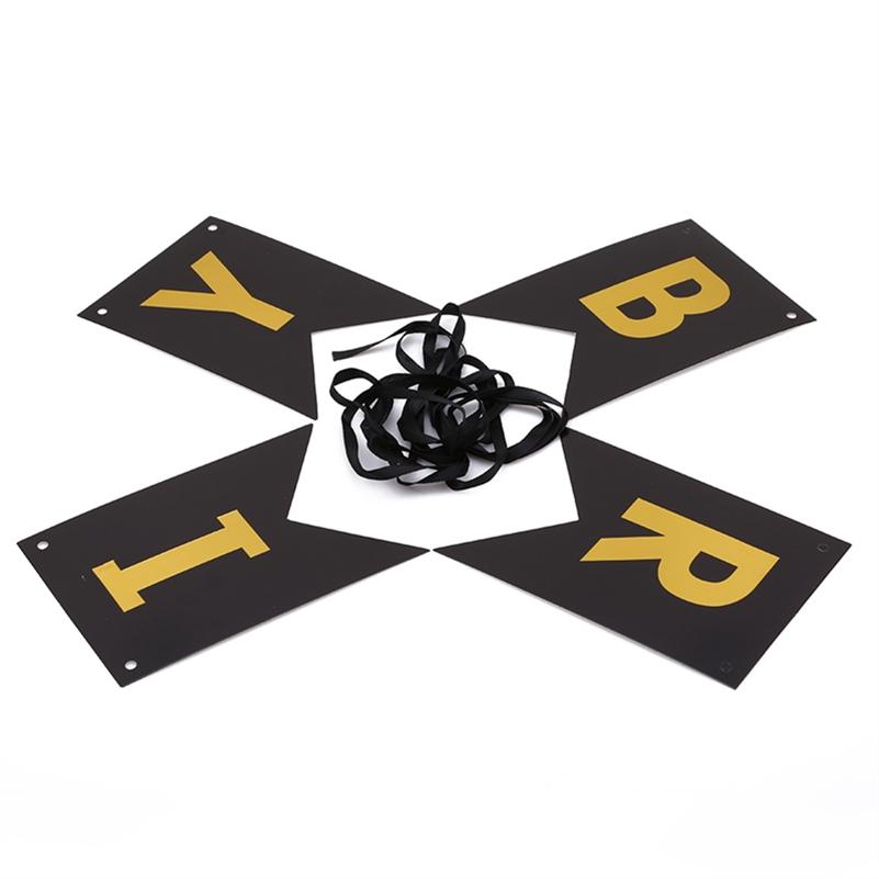 Баннер из цветных флажков "с днем рождения"