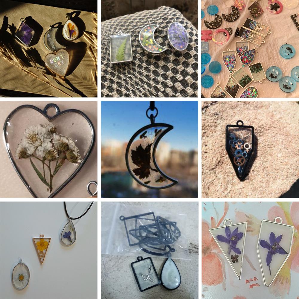 Наборы для изготовления ювелирных изделий «сделай сам», набор силиконовых форм из смолы, полый клей, пустая подвеска, базовые настройки, набор инструментов для изготовления ювелирных изделий из сушеных цветов