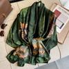 Women's Summer Sun Chiffon Scarf Geometric Print Sun Shawl Silk Elegant Beach Color