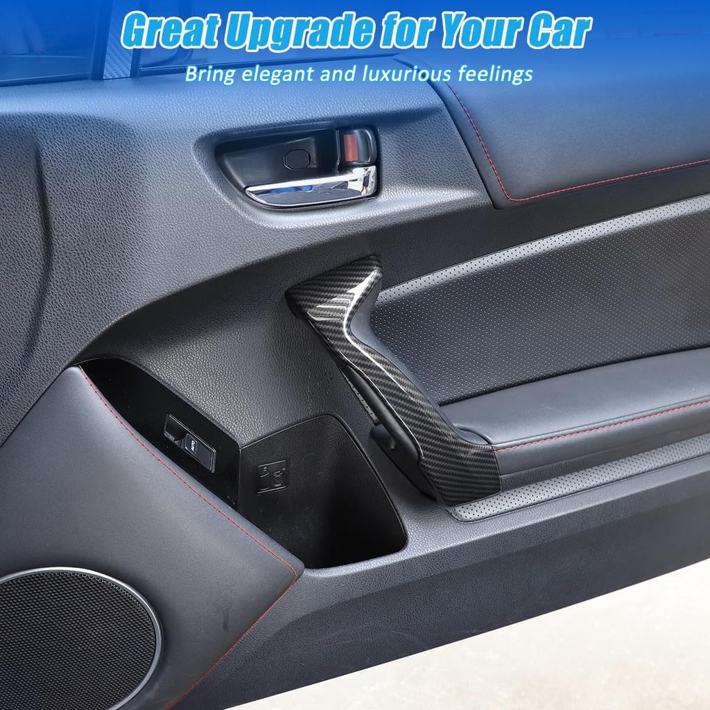 Car Inner Door Handle Cover Compatible with Subaru BRZ Toyot@ 86 2012-2020 Auto Inner Door Handle Door Pull Cover Trim Decoration Accessories (Carbon