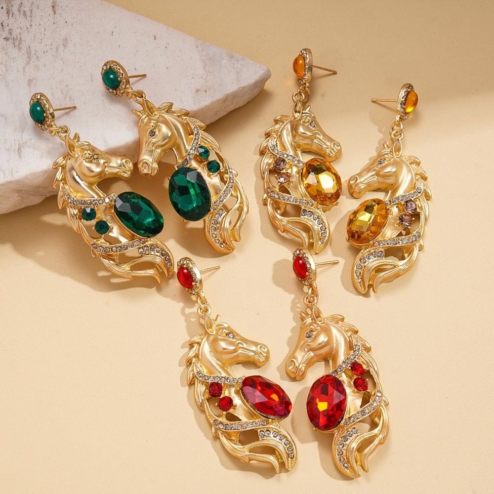 Мультяшные Роскошные Серьги-Пони Зодиакальная Лошадь Талисман Лошади Висячие Серьги Подарок Год Лошади