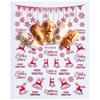 3D Nail Art Christmas Slider Wraps Snowflake Elk Santa Adhesive Flame Sticker Red Gold Manicure Nails Designs