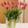 5pcs 5 Heads Artificial Tulips Flowers Real Touch Fake Flowers  Birthday Decor