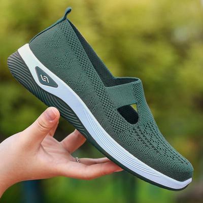 Женские весенне-осенние повседневные дышащие модные слипоны на мягкой подошве