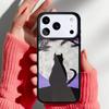Аниме Лунный Кот Чехол для Телефона для iPhone 17 16 15 14 13 Pro Max Задняя Крышка для 12 11 Pro Coque