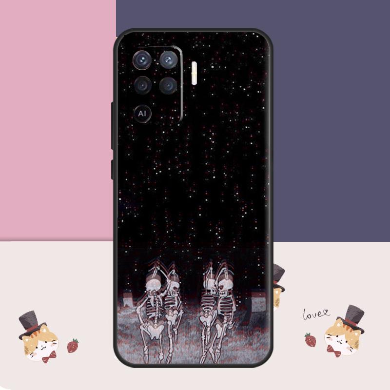 Психоделический чехол-скелет для Oppo A77 A17 A57 A40 A78 A54 A74 A94 A76 A16 A96 A18 A60 A80 A38 A58 A98 A15 A5 Pro