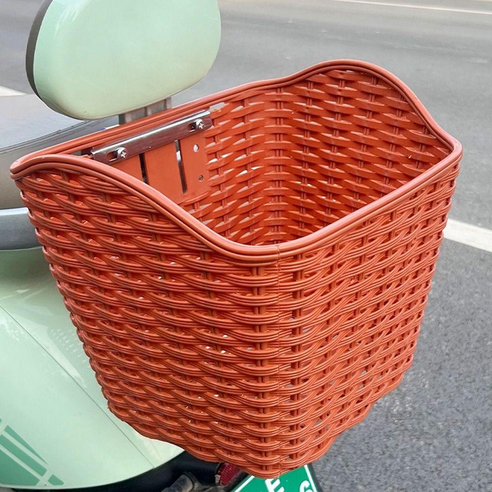 Plastic Bicycle Storage Bag Hollow Scooter Handlebar Basket Rear Cycling Accessories
