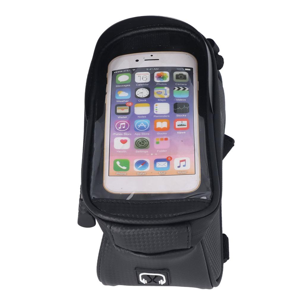 Сумка для телефона на велосипед из ЭВА, жесткая оболочка, две молнии, водонепроницаемый сенсорный экран, большой емкости, держатель для телефона на велосипеде