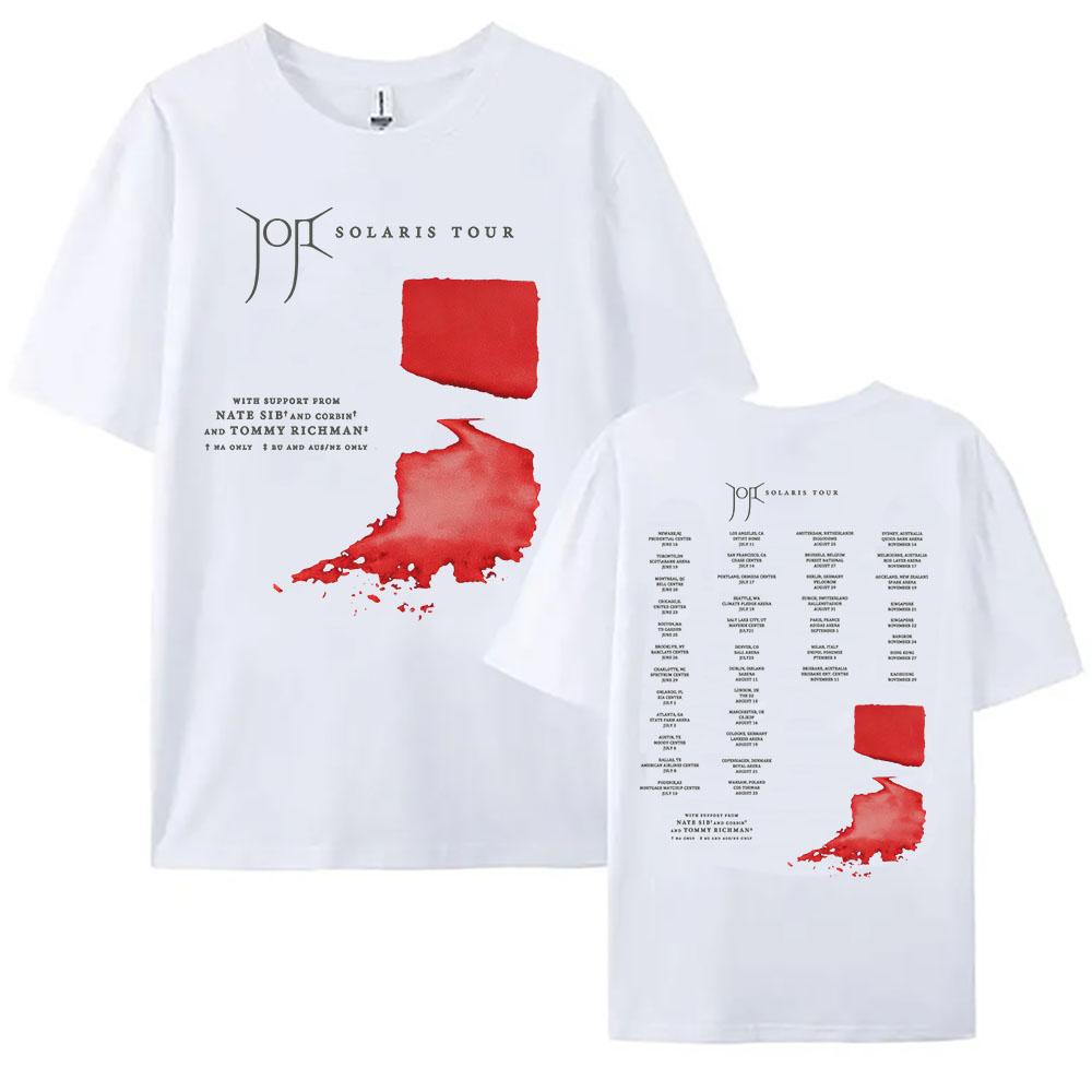 Joji Solaris Tour 2026 Tshirt Oneck Summer Short Sleeve Female Tshirt Unisex Streetwear Hip Hop Unisexunisex Clothing Graphic Top