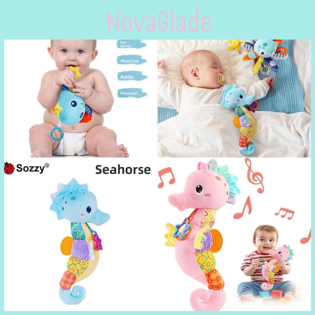 Мягкая музыкальная игрушка Sozzy «Морское животное» с функцией подвешивания для обучения и развития младенцев
