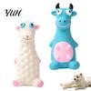 Small Medium Dog Interactive Toys Latex Animal Toy, Squeaky Chew Cute Cartoon Indoor Outdoor Play Cattle Sheep, Teeth Cleaning Toy for Aggressive