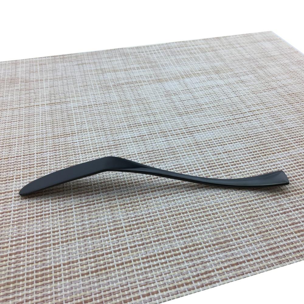 1-Piece Mirror Black Cutlery Set 18/10 Stainless Steel Western Food Tableware Sets Butter Fork Spoon Dinnerware