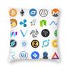 Квадратная наволочка с биткойн-криптовалютой, декоративная наволочка с принтом Ethereum Blockchain, наволочка с криптовалютой Btc для дивана