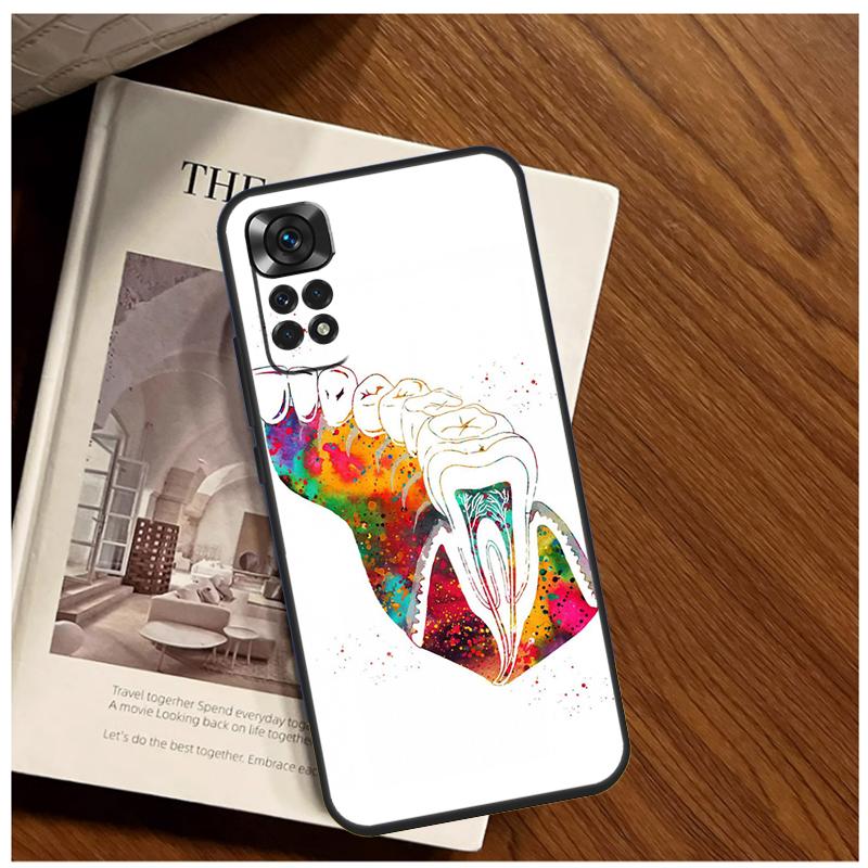 Кейс для зубов от стоматолога для Xiaomi Redmi Note 14 9 10 11 12 13 15 Pro Plus Чехол для Redmi 15 C 14C 12C 10C 13C
