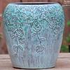 Handmade Coarse Pottery Tall Flower Pot for Succulents and Green Plants – Breathable Ceramic Jar for Bird of Paradise & Bougainvillea