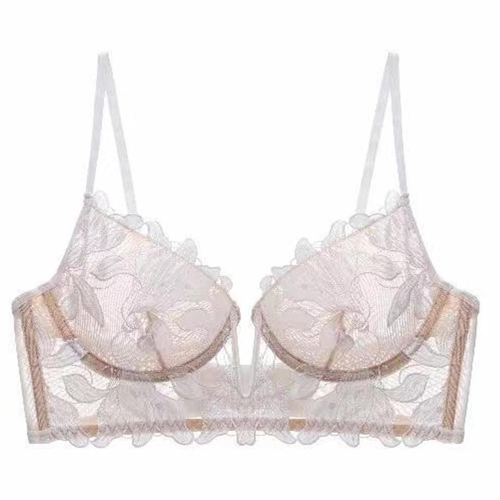 "Сексуальный комплект нижнего белья пуш-ап из вышитого кружева с глубоким V-образным вырезом для подчеркивания изгибов"