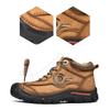 Men's Hiking Boots High Top Leather Plush Outdoor Cotton Shoes Large Size 39-46