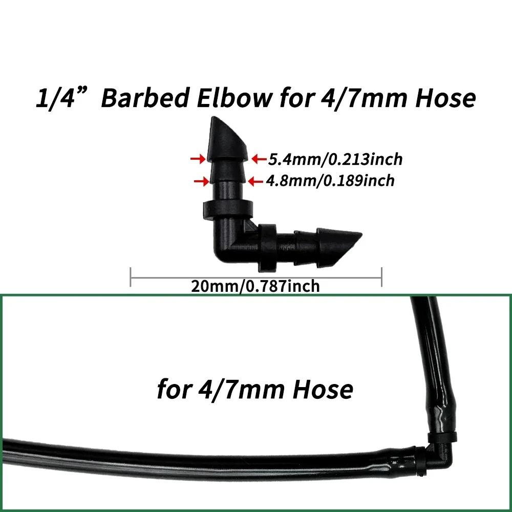 400/200 шт. Соединители для садового орошения, Капельное орошение, Ёршовые соединители, Универсальные ёлочные тройники, Подходят для капельной трубки 1/4 дюйма (Тройник 4/7 мм)