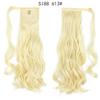 XINRAN Long Ponytail Synthetic Hairpiece Wrap On Clip Hair Extensions Ombre Brown Ponytail  Blonde Hair