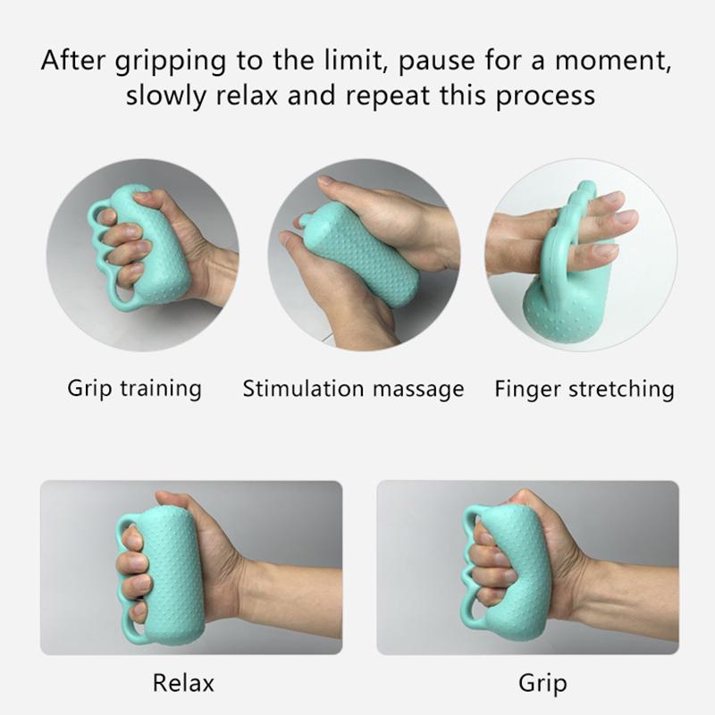 Портативный тренажер для силы кисти с четырьмя пальцами, основная тренировка хвата, мягкий мяч для реабилитации, массаж, мяч для пальцев, тренировка кисти