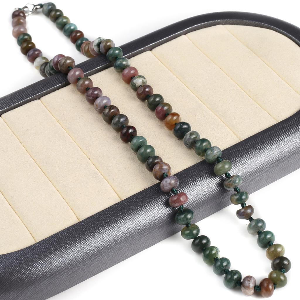 Indian Women Natural Stone Necklace Agates Necklace Irregular Beads Charms For Birthday Gift Length 45 Cm