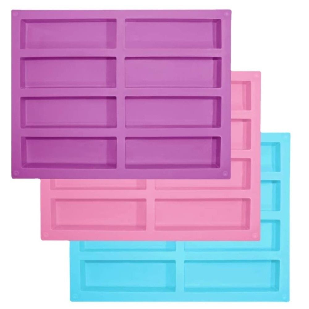 Rectangle Silicone Candy Mold DIY Silicone Ice Cube Tray Granola Bar Pan for Baking Energy Bars