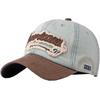 Baseball Antique Denim CA870 [White Fang] Hat, Cap, Logo, Cap, 3D, Stylish, Cool, Men's (Light Blue)