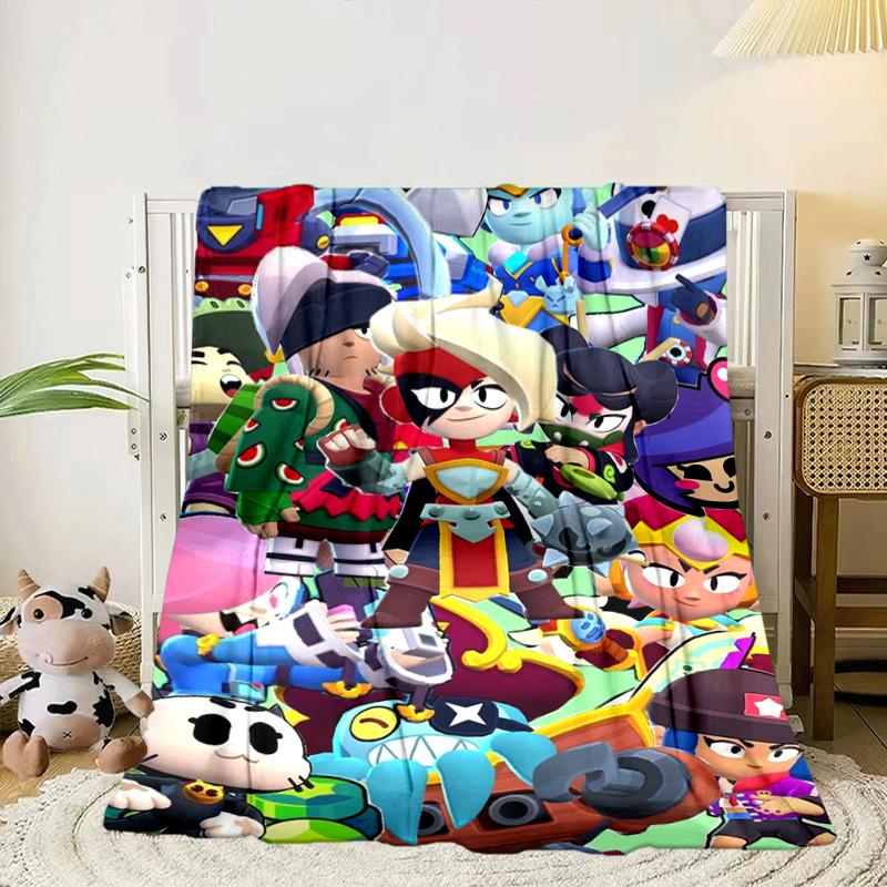 Game Brawl Adventure Heroes Blanket Flannel Blanket for bed, sofa, Camping, Hiking, Picnic Essentials, gift for family Fan gifts