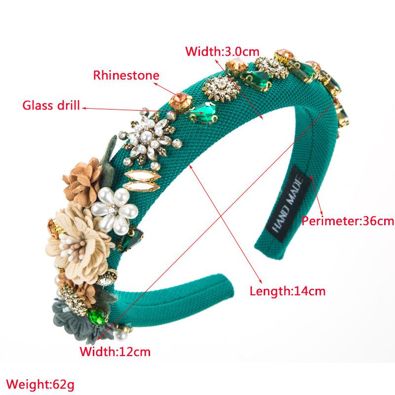 Женский обруч для волос в стиле барокко с жемчугом и цветком, легкий роскошный роскошный выставочный головной убор