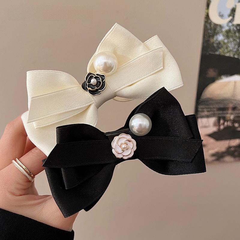 Элегантная жемчужная заколка для волос «Камелия-бабочка» для женщин — заколка-пучок и заколка-акула