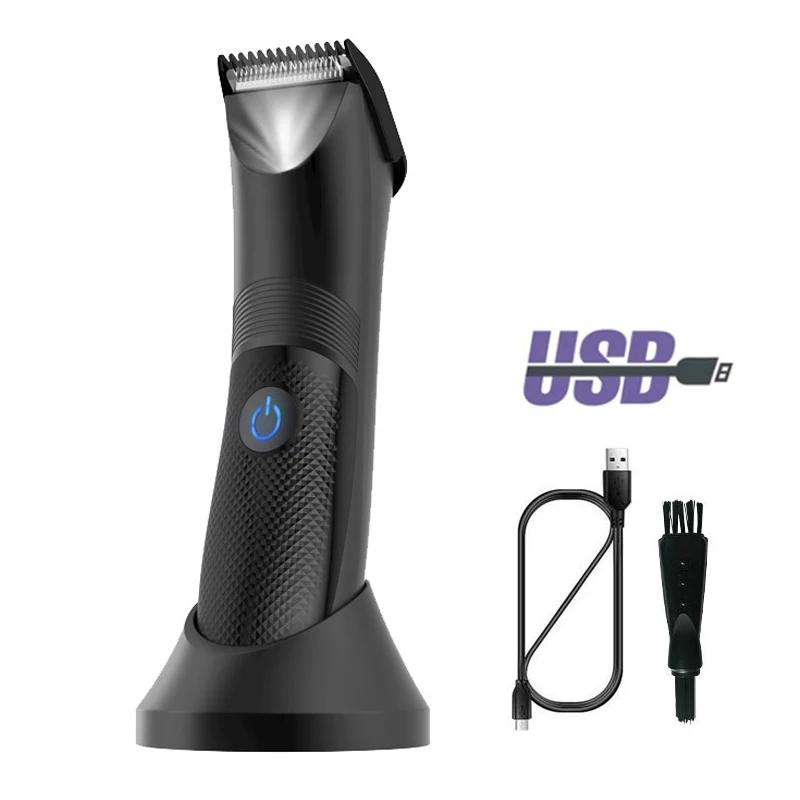 Professional Fashion Electric Hair Clippers Quiet Cordless Body Hairs Trimmers For Man Waterproof Wet/Dry Groomer Shaver Razor