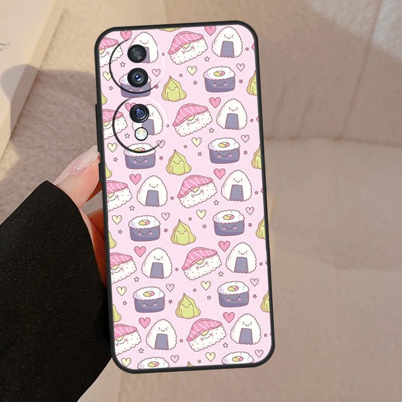 Kawaii Sushi Crowd Case For Honor X9a X9b X8 X9 X7 X6 a 8X 9X Cover For Honor Magic 5 4 Lite Pro 50 70 90 Lite