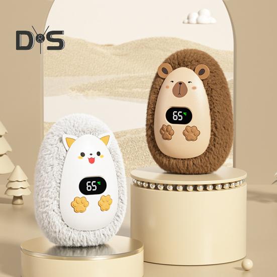 Мультяшный электрический обогреватель с цифровым дисплеем, интеллектуальным контролем температуры, быстрым нагревом, компактным дизайном, переносным зимним ручным обогревателем