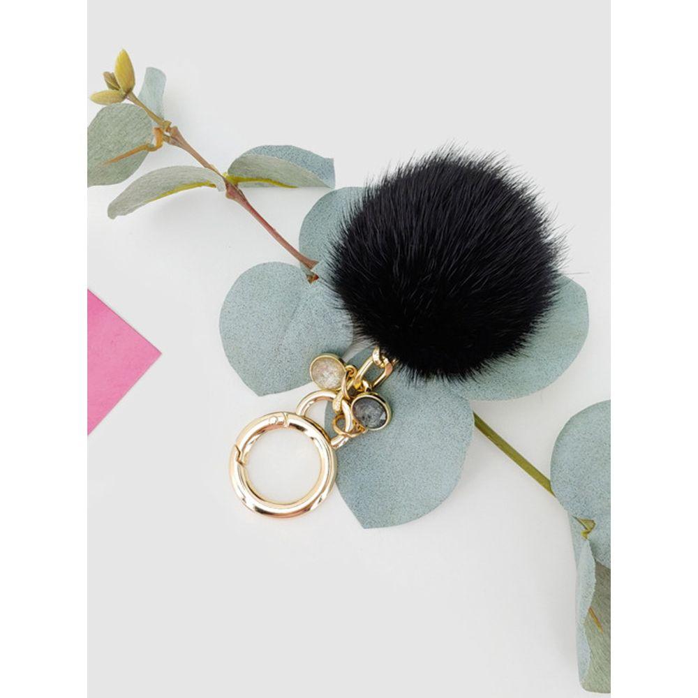 Брелок из натурального меха норки LALA - Черный