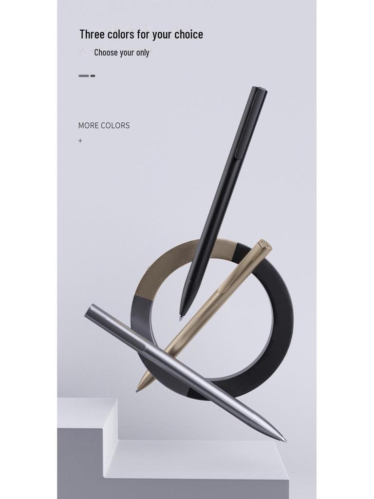 Вращающаяся металлическая гелевая ручка Beifa - черная 0,5 мм, стильный фирменный подарок