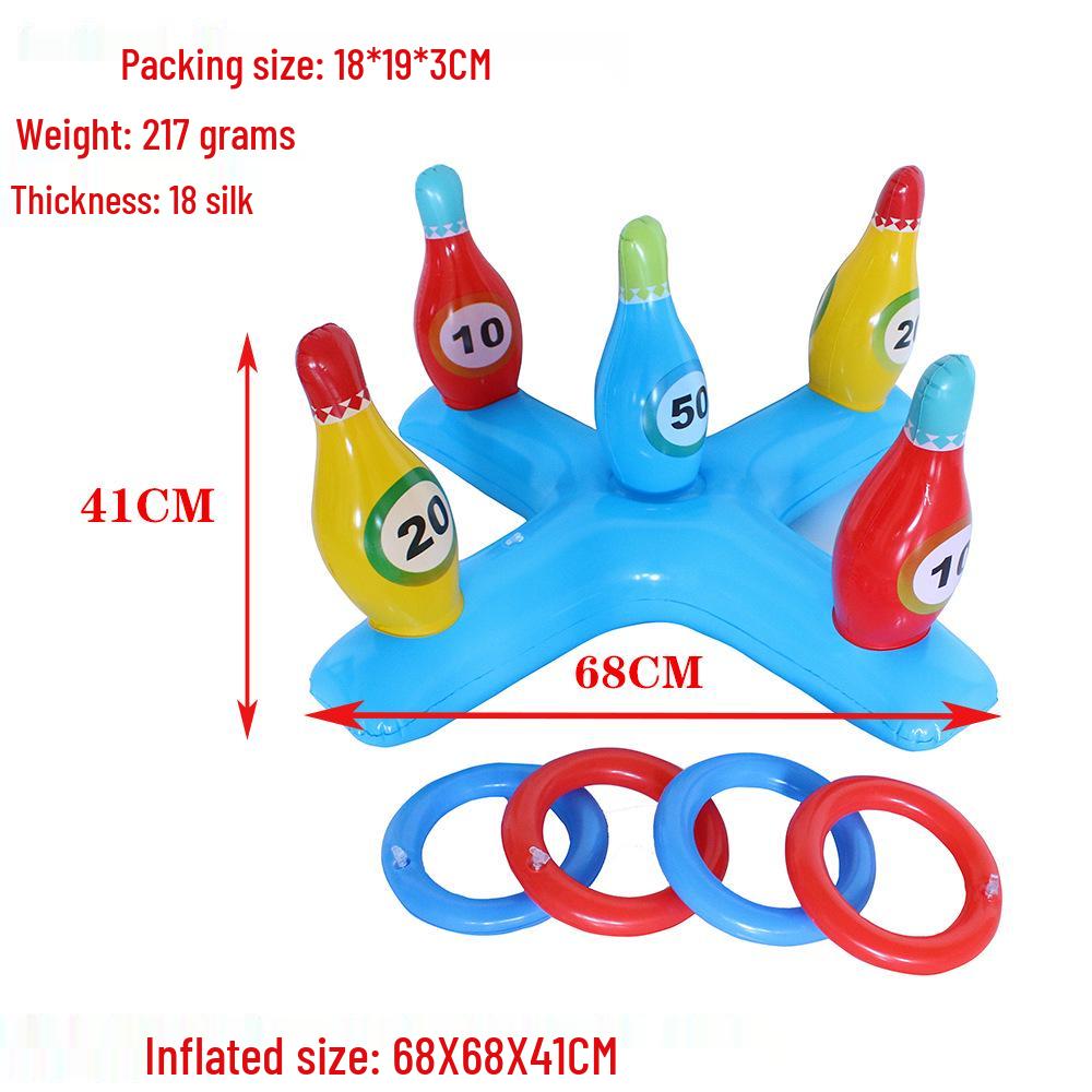 Inflatable Bowling & Ring Toss Game for All Ages