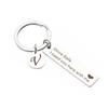 Stainless Steel Drive Safe Keychain Lover Gifts Fashion Jewelry A-Z 26 Initials Lettering Key Ring