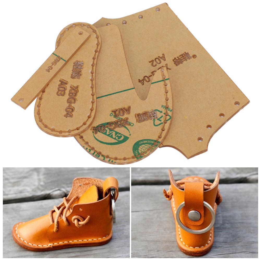 Transparent Acrylic Template Mini Shoes Boots Mold DIY Leather Pattern Stencil