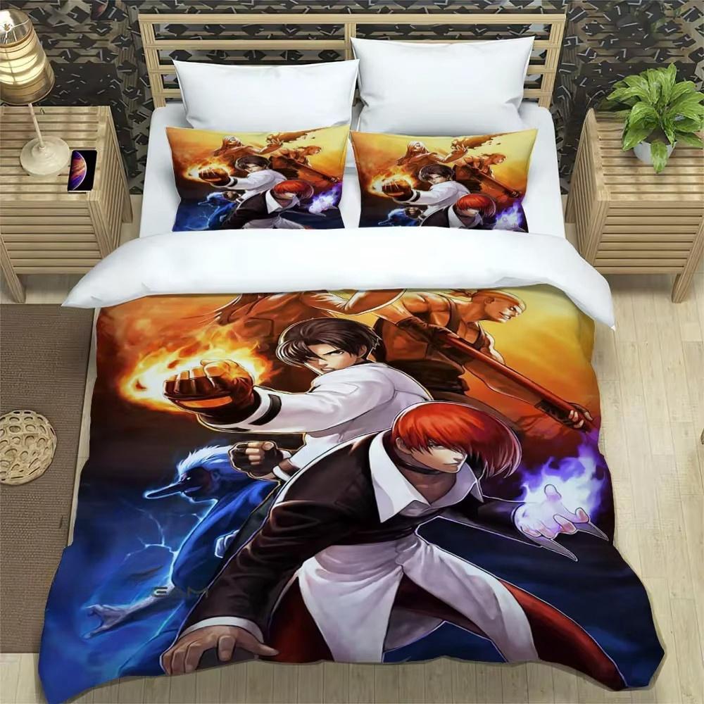 Мультяшные комплекты постельного белья KOF 3D-печать Изысканный набор постельных принадлежностей Пододеяльник Комплект одеяла Постельный комплект Роскошный подарок на день рождения