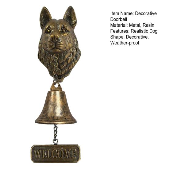 Собака Добро пожаловать Дверной звонок Винтажный Чихуахуа Пудель Немецкая овчарка Собака Дверь