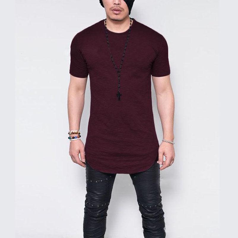 Ultra-comfortable Curve Hem Men T-shirt With Side Zipper In Premium Cotton Blends